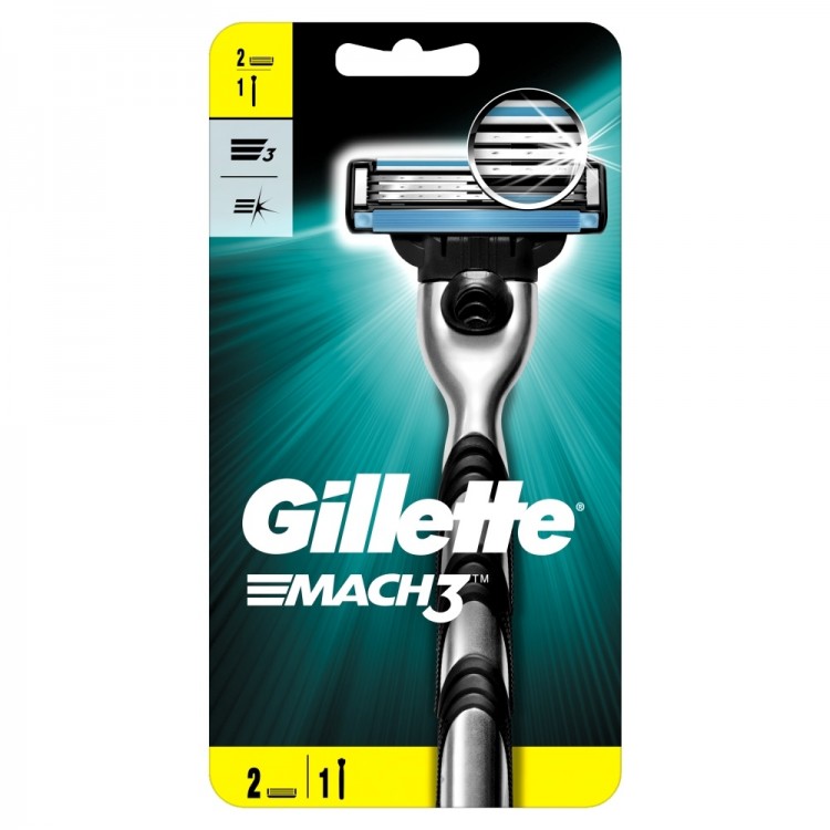 Gillette Mach 3 strojek 2 hlavice - Kosmetika Pro muže Péče o obličej Holení